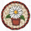 LC-417 Flower Power Round Large Coaster 7"x7" 1