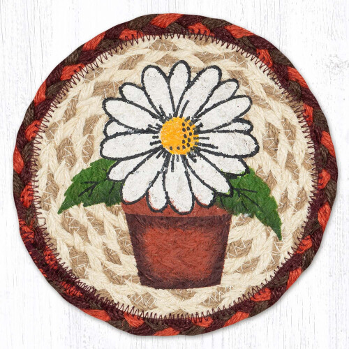 LC-417 Flower Power Round Large Coaster 7"x7"