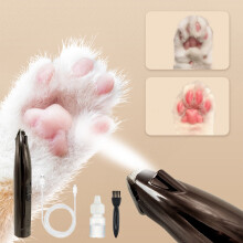 Dog Paw Trimmer with LED Light, 2-Speed Rechargeable Clippers for Grooming Small Dogs & Cats, Low Noise Pet Shaver for Claws, Eyes, Ears, Face, Rump