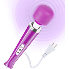Wired Handheld Massager, 10 Speeds, Deep Tissue Massage for Back, Foot, Neck & Body (Purple)