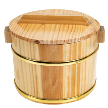 Cask Rice Sushi Hangiri Bowl Chinese Food Steamers Containers Lidded Mixing Tub Wooden Barrel