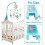 Crib with lights and music, projector and remote control 4