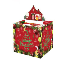 Christmas Money Box for Cash Gift, Pull Surprise Holder for Kids & Adults, DIY Holiday Party Gift for Lovers, Friends - Merry Christmas