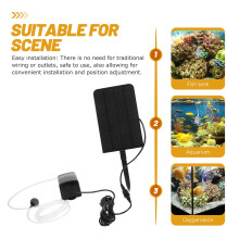 LongYTong Solar Aerator for Pond, Solar Air Pump for Hydroponics & Aquarium, Outdoor Fish Pond Bubbler, Stock Tank - Compatible with Pond Systems