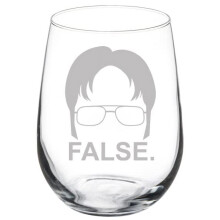 Wine Glass Goblet False Funny (17 oz Stemless)