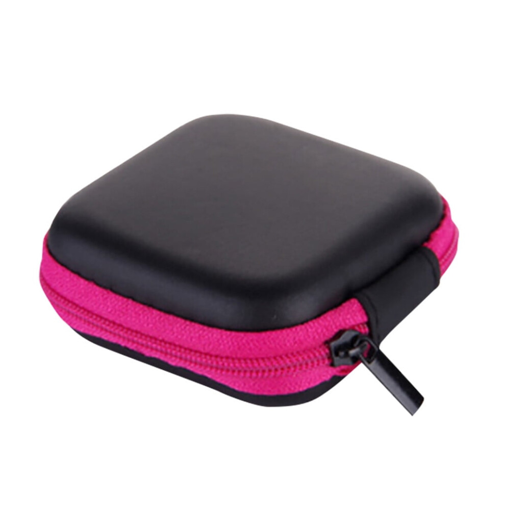 Winysinmini Zipper Hard Leather Earphone Storage Bag Earphone Pouch Box 9555307248989