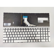 New US Silver English Backlit Laptop Keyboard (Without Palmrest) compatible with HP Envy X360 15Z-DS100, 15-DS1003CA, 15-DS1010NR, 15-DS1010WM