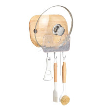 Rose Gold Kitchen Storage Rack with MultiLayer Pot Lid Organizer for Cutting Boards and Utensils