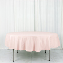 Efavormart 90" Round Blush Wholesale Linens Polyester Round Tablecloth For Wedding Party Decor Kitchen Dining Catering Birthday