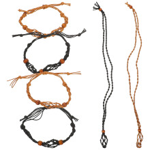 Pendant Woven Mesh Bag Decor Vintage Unique Bracelet Ropes Jewelry Holders Stone Necklace Cord for Hanging