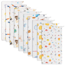 10 Pack Muslin Burp Cloths Baby Burp Clothes for Boy Girls 100% Cotton Large 20''X10'' 6 Layers Thicken Super Soft Absorbent