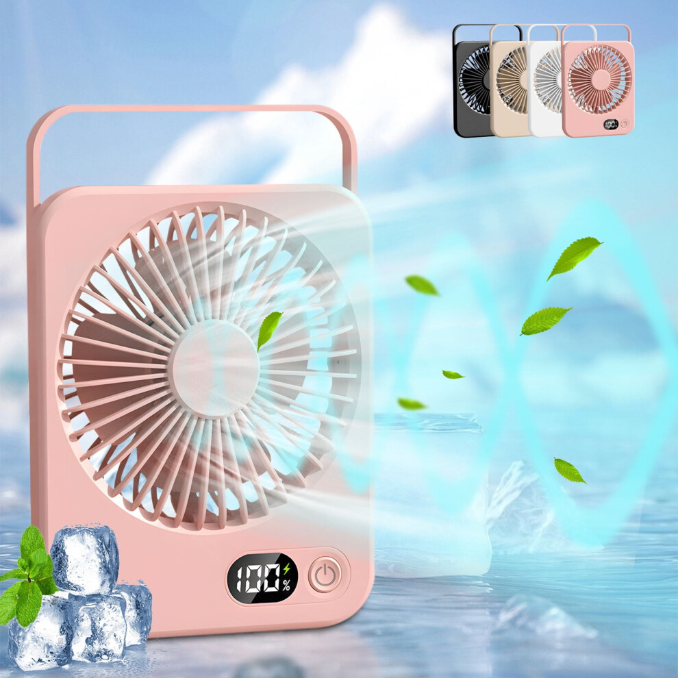 Celnncoe Desk Fan, Rechargeable Long Battery Ultra-Thin 180 Tilt Folding Fan, Ultra-Quiet Mini Personal Fan For Desktop, Home, Travel 9555307252795