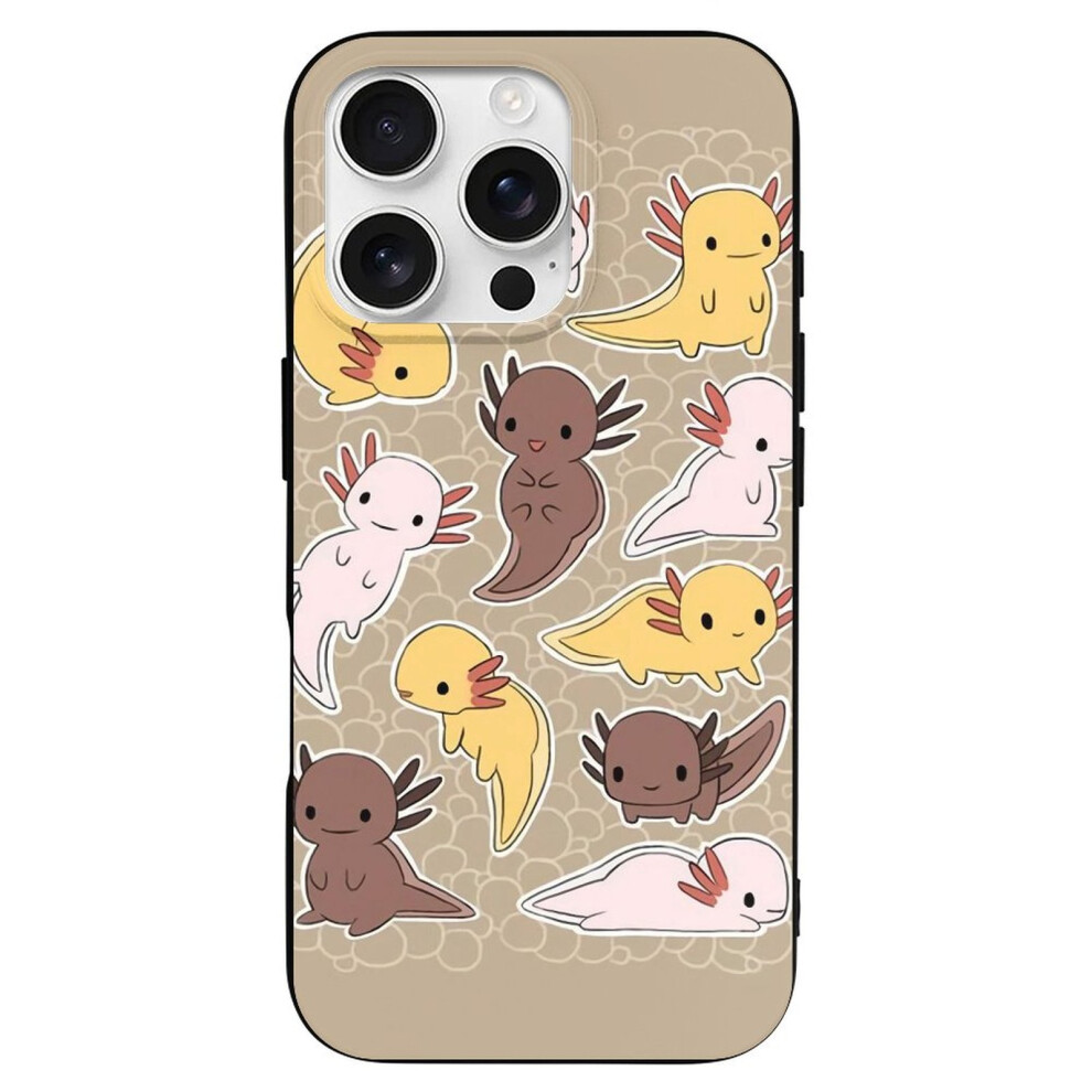 Kawaii Axolotl Tpu Case Compatible With Iphone 16 Pro Â Ultra Slim, Shockproof, Anti-Yellowing, Scratch-Resistant, Wireless Charging Compatible 9555307250760