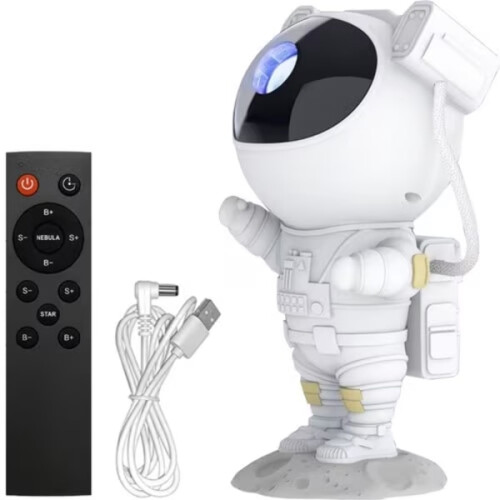 Star Projector Night Light with LED - Astronaut, Galaxies, Nebula - Timer & Remote Control Compatible with Room Decor 1