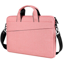 Men Women Solid Color Laptop Sleeve Shoulder Bag Briefcases for 13 14 15 15.6 Laptop,Pink