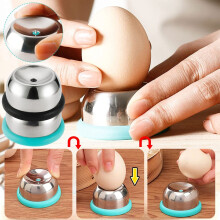Jacenvly 2Pcs Stainless Steel Grinch Eggs Piercer Pricker Dividers Beater with Lock, compatible with kitchen, dining, bar, home decor