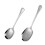 2Pcs Stainless Steel Food Serving Spoons Practical Self-service Scoops (Silver) 1