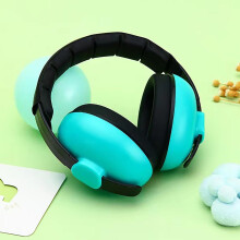 2-in-1 Baby Ear Muffs Noise Protection, Adjustable Headphones with Stretchy Band, Noise Cancelling for Toddler up to 4 Years, Airplane Essentials