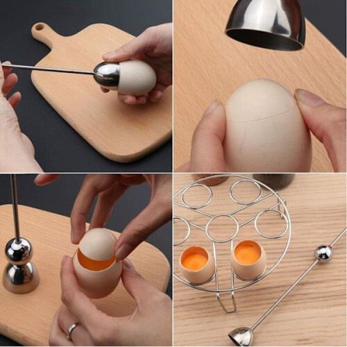Egg Topper, Egg Peeler Attached with Durable Stainless Steel Screw 2