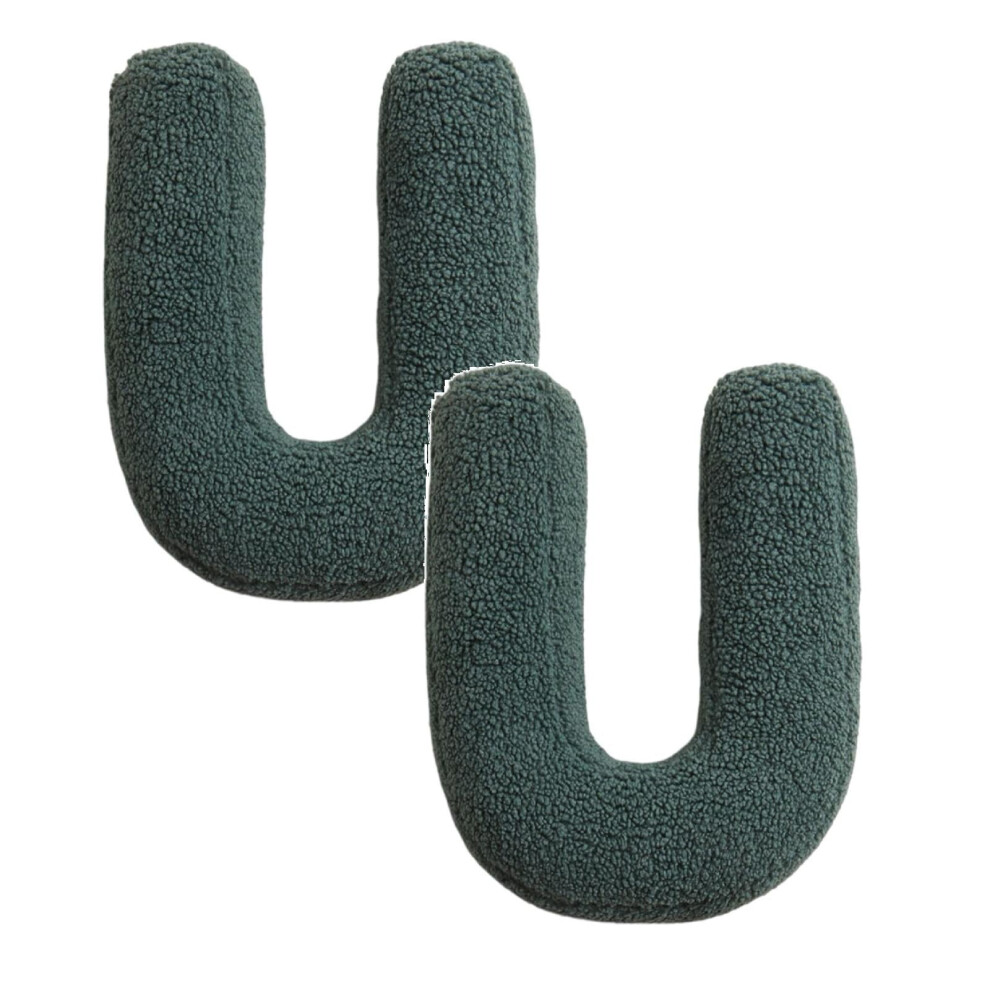 Xubond Velvet Initial Letter Pillow, Compatible with English Letters, Decorative Sofa Cushion for Kids Room, Nursery Decor, Multi-color Fabric