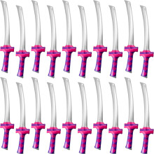20 Pack 30 Inch Inflatable Samurai Sword PVC Blow Up Katana Party Favors for Costume and Cosplay