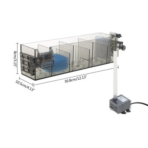 Fish-Tank Waterfall Filter Aquarium External Water Purifying System Wall-Mounted Small Circulate Filter Quiet for Home 2