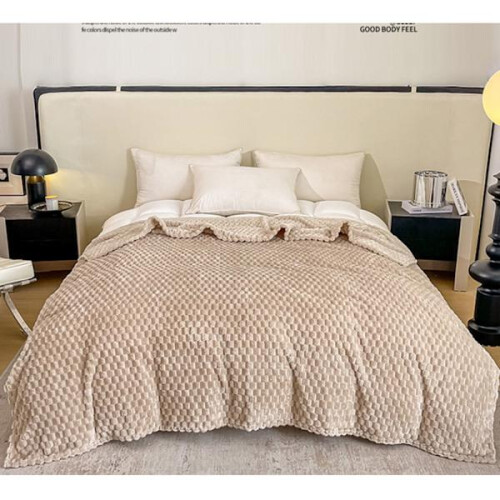 Soft plush throw for sofa 100x150 (yellow) 2