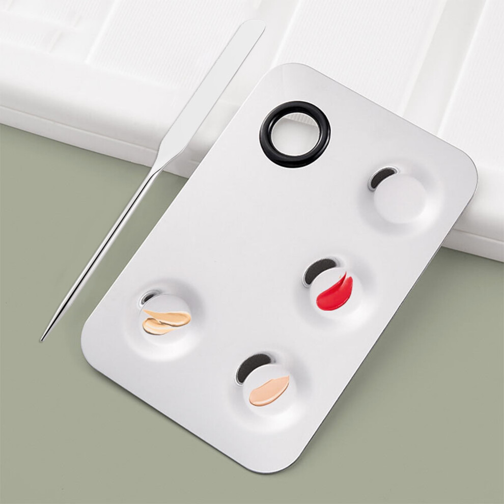 Hesroicy Nail Color Stick Smooth Surface Anti-rust Stainless Steel Makeup Mixing Spatula Tool for Girl