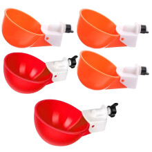 5 Pcs Poultry Drinking Bowl Glasses Household Chicken Cups Automatic Water Feeder Bird Dispenser Hens Watering