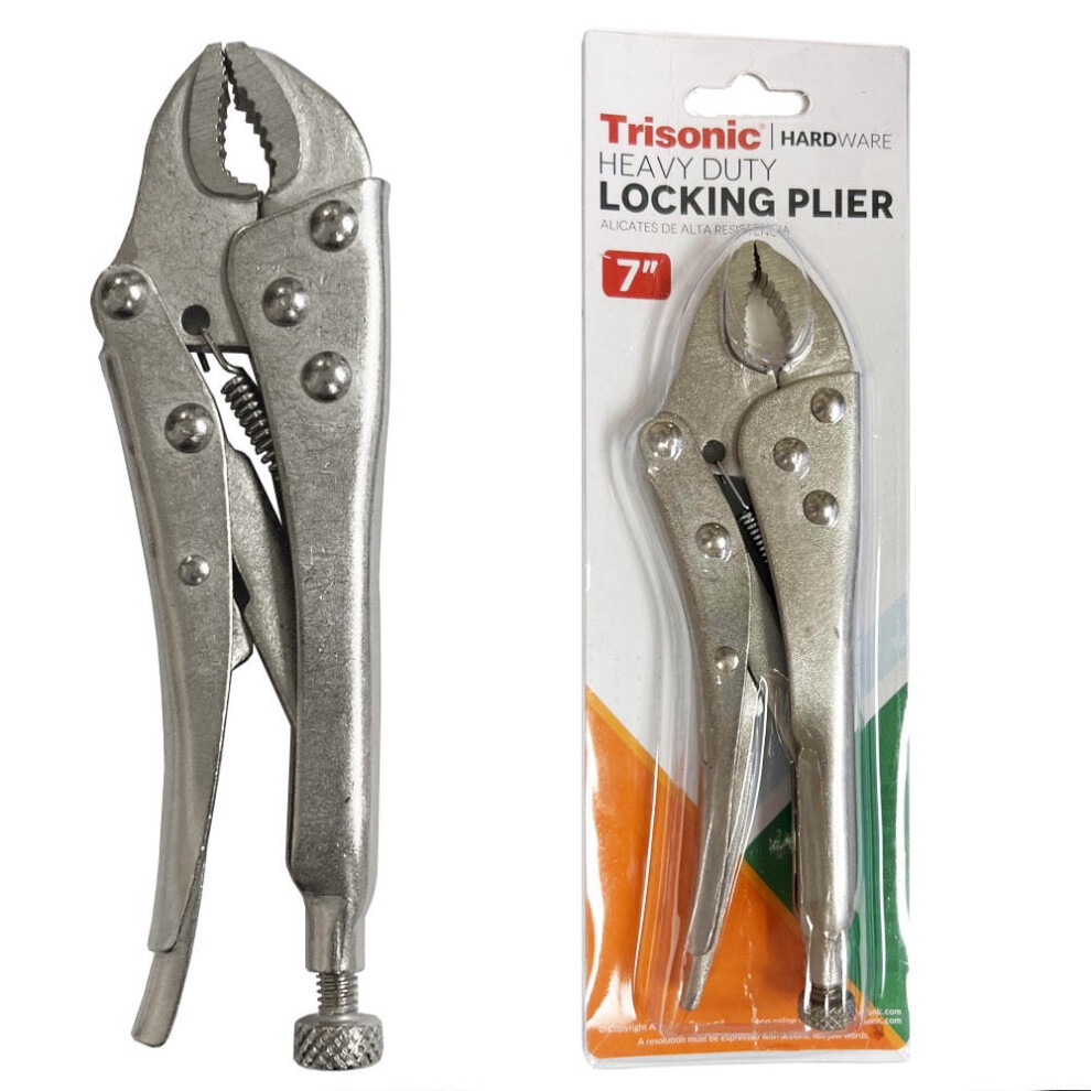 7" Vise-Grip Locking Pliers Curved Jaw With Wire Cutter Heavy Duty Wrench Plier 9130661591911