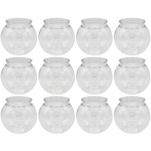 12 Pack - 4 Inch (100mm) Ivy Bowls Clear Plastic Shatterproof