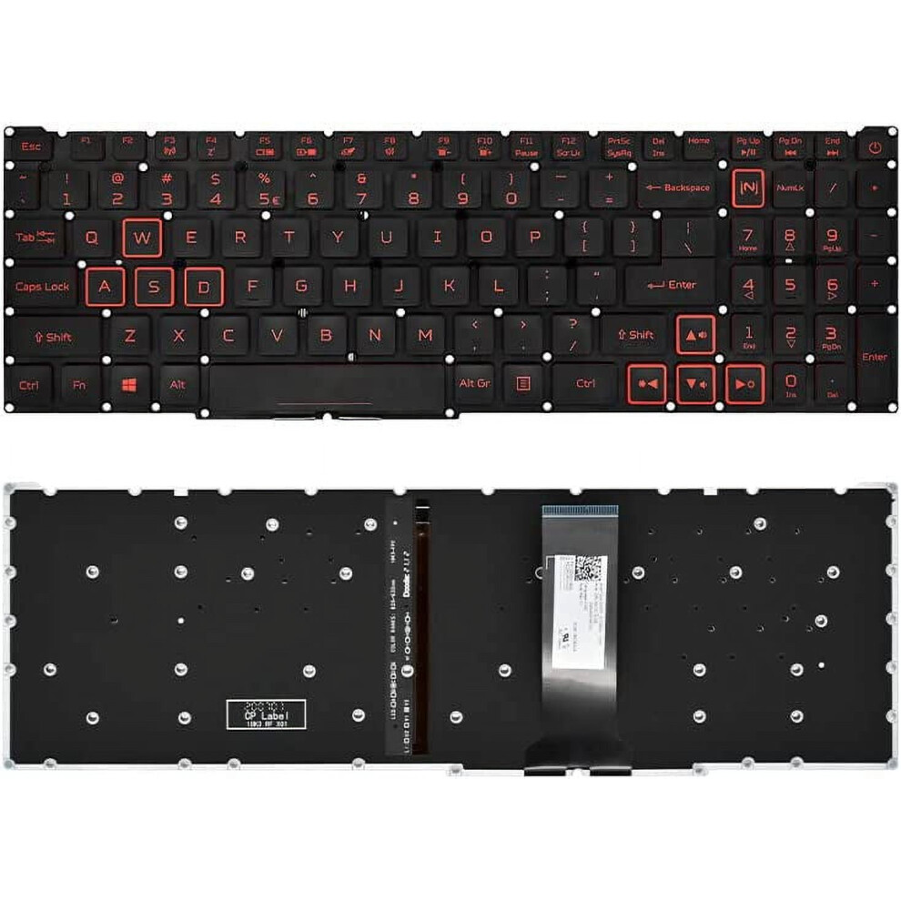Laptop Replacement Us Layout Backlight Keyboard For Compatible With Acer Predator Helios 300 Ph315-52 Ph315-53 Ph317-53 Red 9130661595148