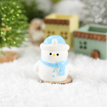 XUNRYAN Mini Christmas Resin Snowman Desktop Decor 1in Resin Holiday Snowman Dollhouse Ornaments Xmas Cake Toppers Resin Garnish