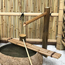 70cm Bamboo Fountain with Pump, Outdoor Garden Water Feature, Easy DIY Installation