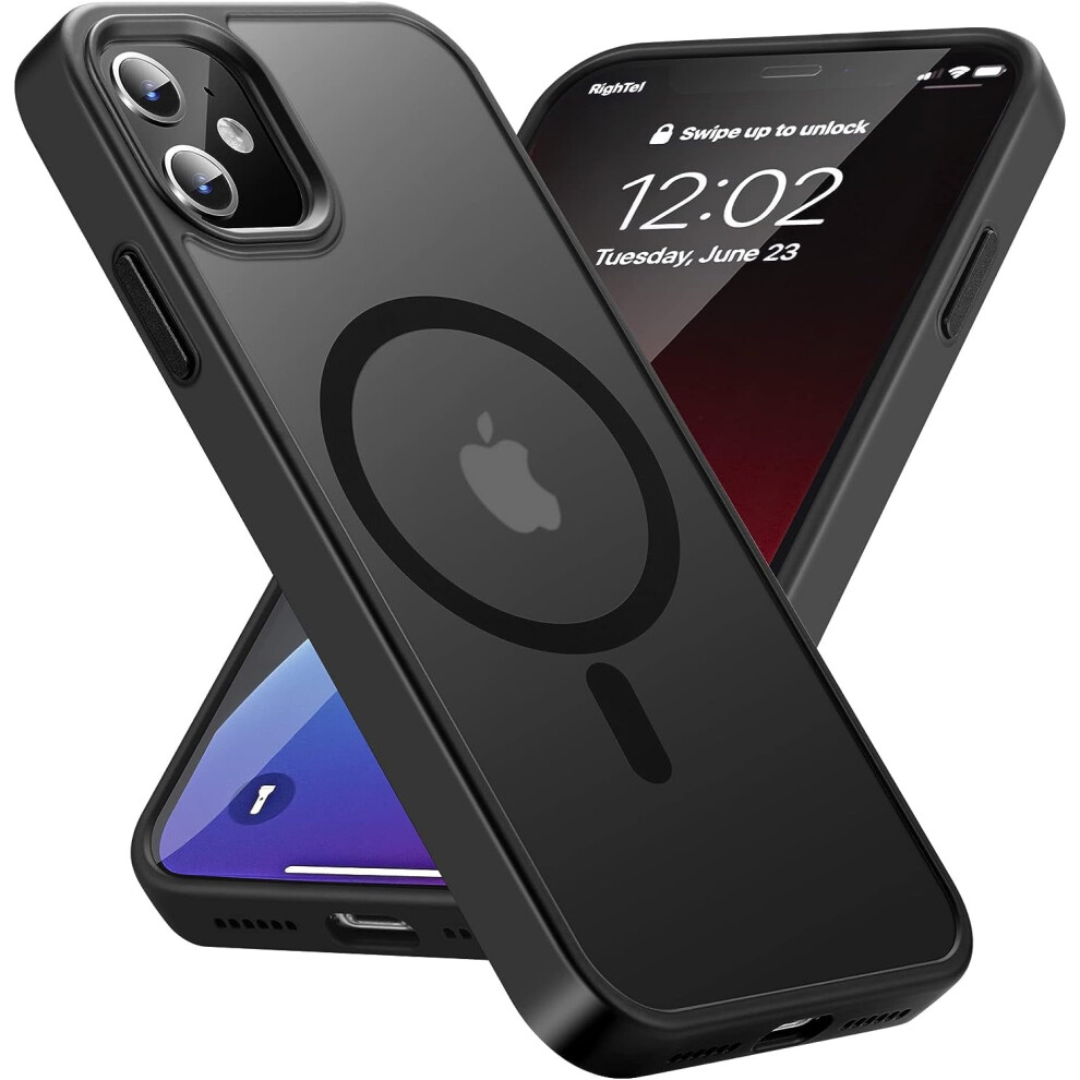 Strong Magnetic Case For Compatible With Iphone 11, Magsafe Compatible, Shockproof Matte Cover Black 9170372821136