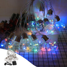 Kayannuo Solar String Lights Outdoor 10 LED Filament Bulbs, Back to School Clearance, for Garden Patio Porch Wedding, Home Essentials