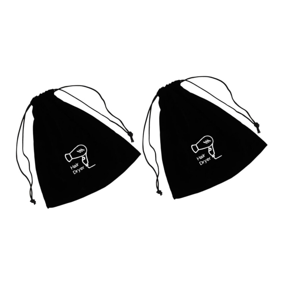 2pcs Hair Dryer Travel Bag with Soft Lint Interior, Hair Styling Tool Organizer for Travel Use-image-OPC-PR96K8T-NEW
