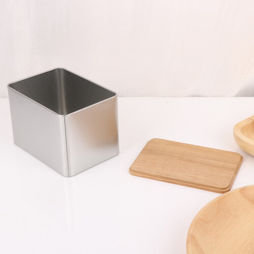 2 Pcs Biscuit Tin Tinplate Can Travel Storage Container Gift Tin Tinplate Container 2
