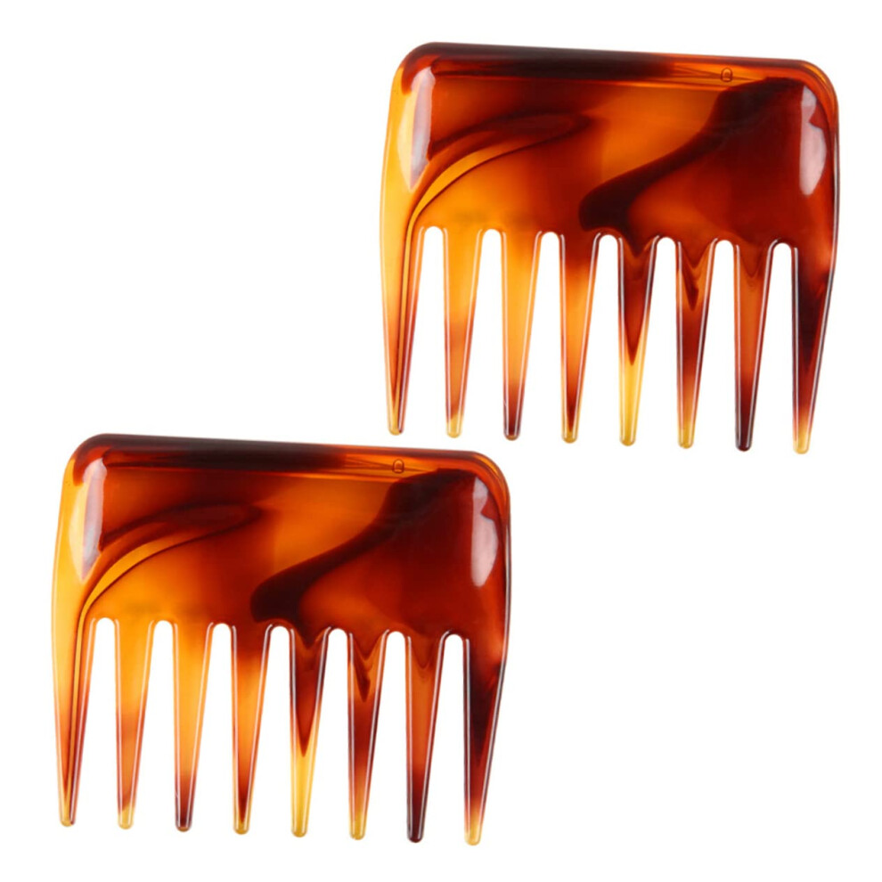 Unisex 2Pcs Wide Tooth Detangling Combs For Curly Wet And Dry Hair With Ergonomic Grip And Scalpsafe Teeth