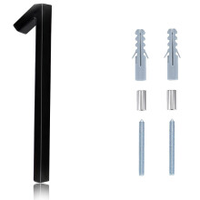 5 Inch Black Modern Floating House Address Number 1, Rustproof Zinc Alloy, Weatherproof Outdoor Use