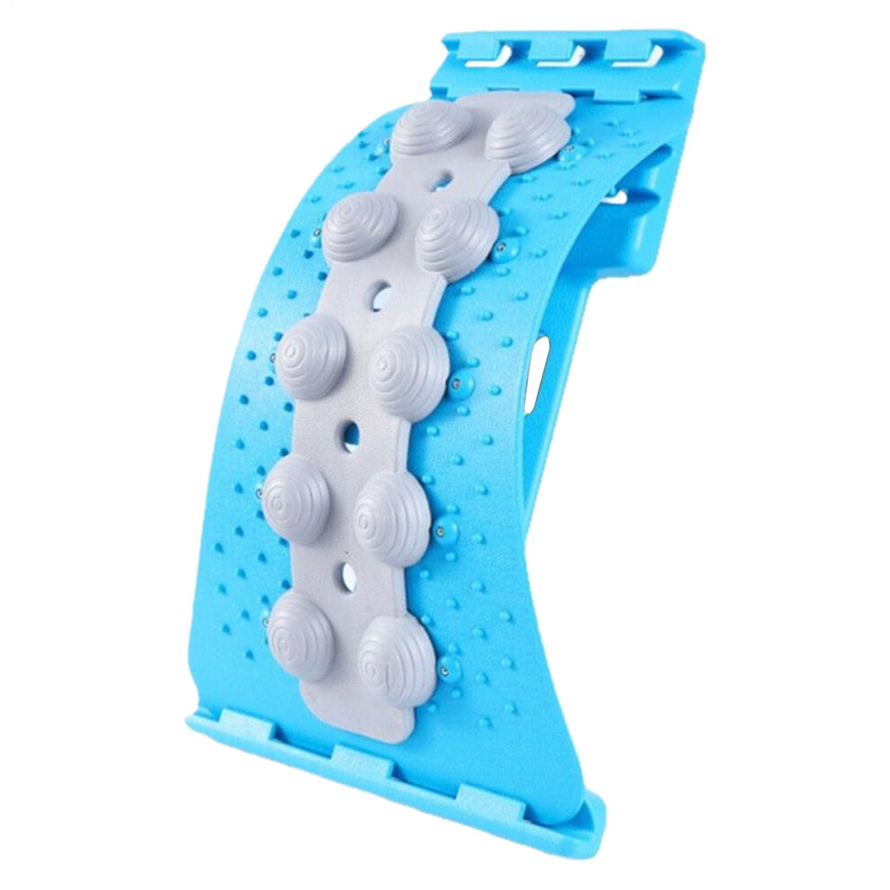 Blue Adjustable Back Stretcher With Spine Support For Pain Relief And Posture Correction, 36.5Cm
