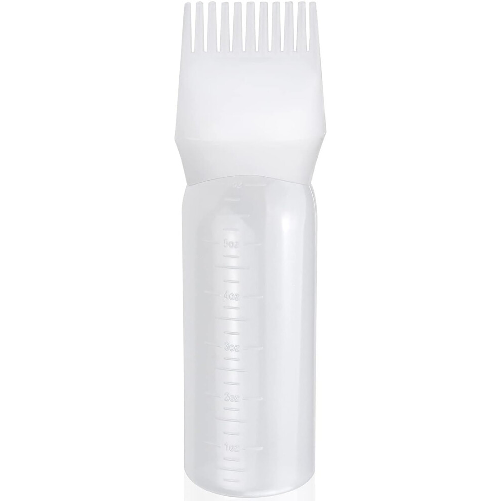 Hair Dye Applicator Bottle with Comb Tip for Precise Root Application and Accurate Color Measuring