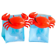 Kids Swim Arm Floaties Blue Crab Cartoon PVC Inflatable Pool Arm Bands for Children 312 Years