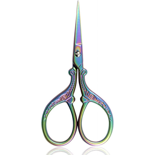 BIHRTC 3.6" Mini Embroidery Scissors Sewing Craft Scissors Stainless Steel compatible with Sharp Tip Shears for Needlework Threading Art DIY Tools