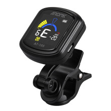 AROMA AT-105 Rechargeable Clip-on Tuner Color Screen Built-in Battery for Chromatic Guitar Bass Ukulele Violin