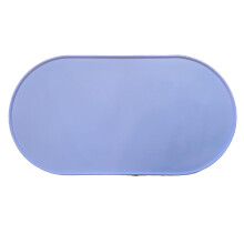 Silicone Cat & Dog Food Mat, Waterproof Anti-Slip Pet Feeding Mat with Lip to Prevent Spills, Lavender, 18 x 10 In