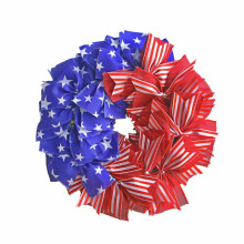 Patriotic Wreaths for Front Door - Red, White & Blue July 4th Decorations, Memorial Day Wreaths Compatible with Miayilima