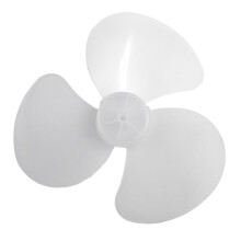 White Plastic Fan Blade Replacement Leaves with Nut Cover for Household Standing Pedestal Fan Table Fanner Accessories 12 Inch 3 Leaves