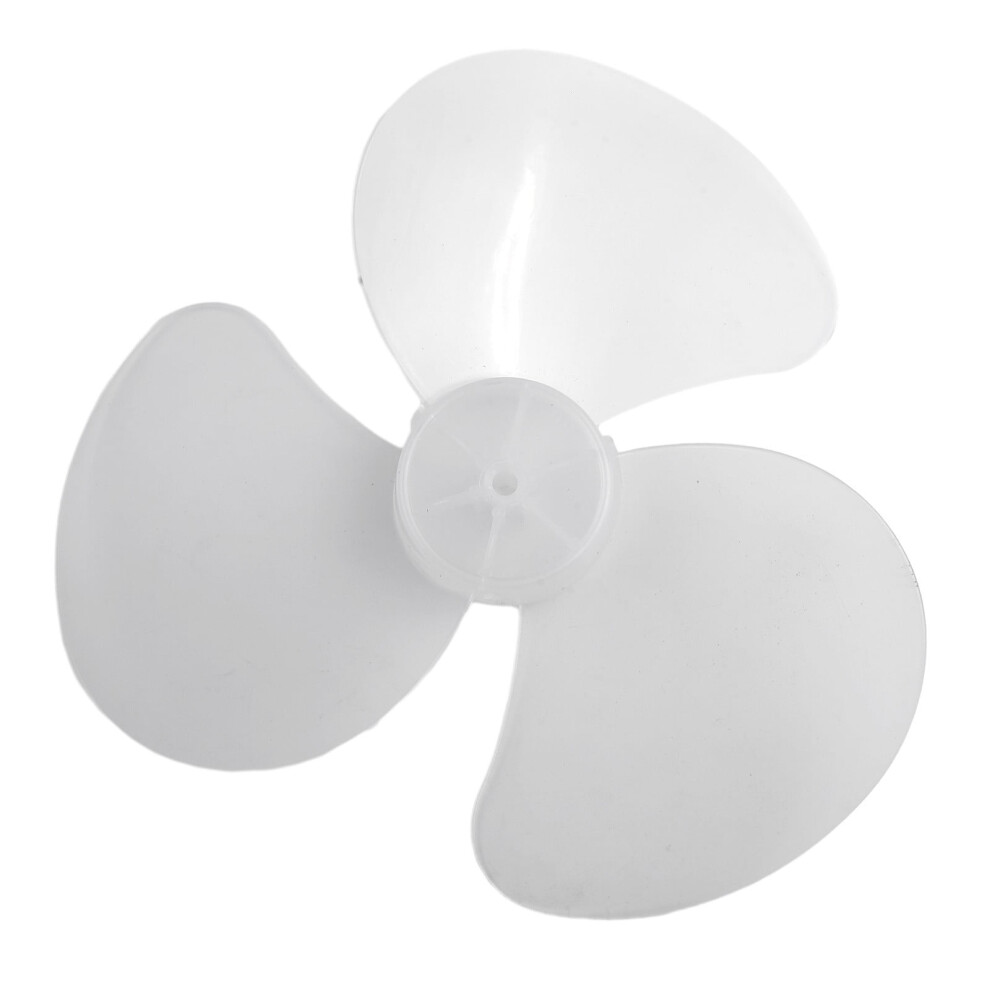 White Plastic Fan Blade Replacement Leaves with Nut Cover for Household Standing Pedestal Fan Table Fanner Accessories 12 Inch 3 Leaves
