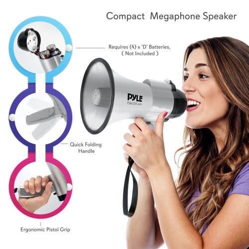Pyle PMP33SL Compact & Portable Megaphone with Adjustable Volume 2